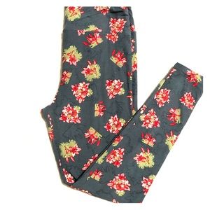 Blue w/ Floral Leggings